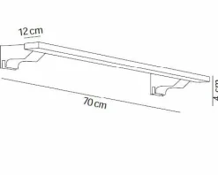 Aplique Led 700Mm Cuadrado. – Cromo Modelo Apliques – 7649002 – Manillons Torrent