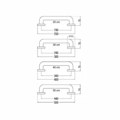 Asa De Seguridad Lisa Acero Inox 25 Cm – OXEN – 141301