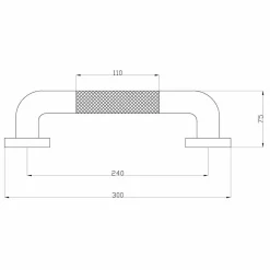 Asa/Barra Seguridad Antideslizante De 30 Cm Acero Inoxidable Cromo – Oxen – 140502