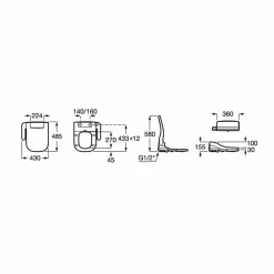Asiento Con Funciones De Lavado Y Secado – Multicliean Advance Soft – Roca – A804004001