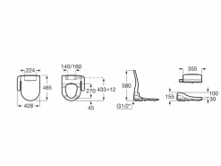 Asiento Con Funciones De Lavado Y Secado – Multiclean Advance Round – Roca – A804001001