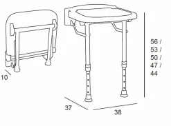 Asiento Ducha Abatible – Blanco Modelo Combis – 1841074 – Manillons Torrent