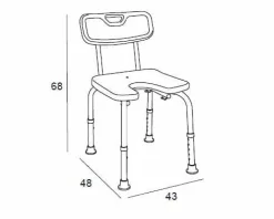 Asiento Ducha Aluminio – Pulido Mate Modelo Combis – 1941054 – Manillons Torrent