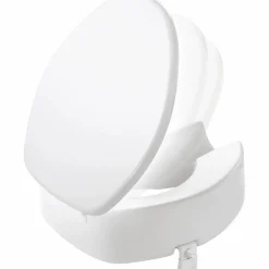 Asiento Ergonómico Con Alza Para Inodoro, Con Tapa De Cierre Suave Y De Adaptación Universal. Duroplast Blanco Y Poliéster 15039.W – Nofer