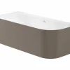 Bañera De STONEX® Café De Esquina Asimétrica Izquierda Con Desagüe Click-clack Y Sifón 1800 X 800 X 590 Mm – Raina – Roca – A2486630C0