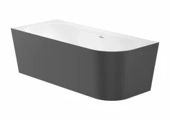 Bañera De STONEX® Negra De Esquina Asimétrica Izquierda Con Desagüe Click-clack Y Sifón 1700 X 750 X 590 Mm – Raina – Roca – A2486660K0