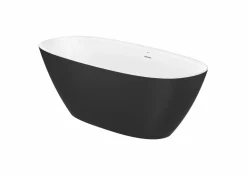 Bañera De STONEX® Oval Negra Con Desagüe Click-clack Y Sifón 1800 X 800 X 570 Mm – Ariane – Roca – A2486690K0