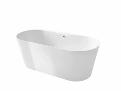 Bañera De STONEX® Ovalada Blanca Con Desagüe Click-clack Y Sifón – Raina – Roca – A248466000