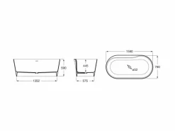 Bañera De STONEX® Ovalada Café Con Desagüe Click-clack Y Sifón – Raina – Roca – A2484660C0