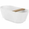 Bañera De STONEX® Ovalada Con Tira LED Integrada Y Bandeja De Madera – Roca – A248672000
