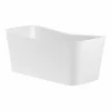 Bañera De STONEX® Rectangular Blanca Con Desagüe Click-clack Y Sifón – Maui – Roca – A248502000
