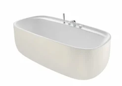 Bañera De SURFEX® Oval Beige Con Agujeros Para Grifería Con Desagüe – Beyond – Roca – A2484530B0
