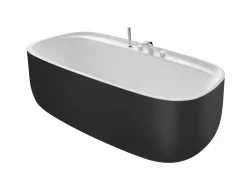 Bañera De SURFEX® Oval Negra Con Agujeros Para Grifería Con Desagüe – Beyond – Roca – A2484530K0