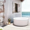 Bañera Exterior Acrílica Con Estructura Ø 150 Cm – Abot – Baños10