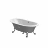 Bañera Oval De Fundición Esmaltada Con Fondo Antideslizante – Newcast – Roca