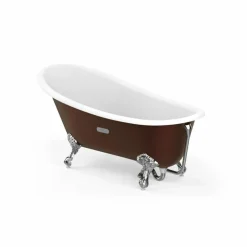 Bañera Oval De Fundición Esmaltada Con Fondo Antideslizante – Carmen – Roca