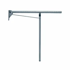 Barra De Apoyo Abatible Mural-suelo Inox Brillo – PrestoEquip – 78176