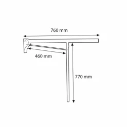 Barra De Apoyo Abatible Mural-suelo Inox Brillo – PrestoEquip – 78176