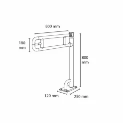 Barra De Apoyo Al Suelo Abatible – Prestobar 175 – PrestoEquip – 89175