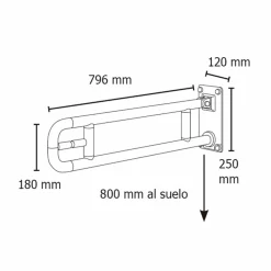 Barra De Apoyo Mural Abatible – Prestobar 170 – PrestoEquip – 89170
