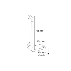 Barra De Apoyo Mural Angular – Prestobar 160 – PrestoEquip – 89160