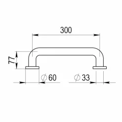 Barra De Apoyo Recta 300 Mm Luxcover Mármol Blanco – Prestoequip – MB285