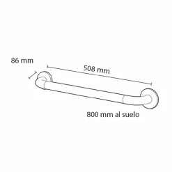 Barra De Apoyo Recta Nylon 508 Mm – PrestoEquip – 89430