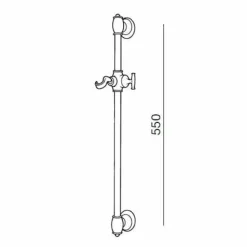 Barra De Ducha Clásica Cobre Envejecido – 560041 – Galindo – LuxCover