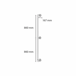 Barra De Sujeción Vertical – Prestobar 180 – PrestoEquip – 89180