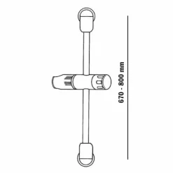 Barra Diam. 25 Long. 67 Cm Níquel – 660071 – Galindo – LuxCover