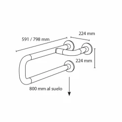 Barra Recta Para Ducha 798 Mm – Prestobar 135 – PrestoEquip – 89140