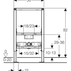 Bastidor Para Bidé , 82 Cm – Duofix – Geberit