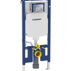Bastidor Para Inodoro Suspendido , 114cm , Con Cisterna Empotrada Sigma 8 Cm , Codo De Desague De Pvc – Duofix – Geberit