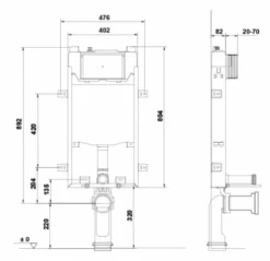 Bastidor Wc Half Frame Eon Compact – G5548100 – Gala