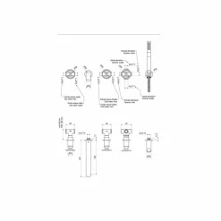 Batería Baño-ducha Mural Pulsador Lever – Strem – 7979400 – Galindo