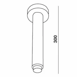 Brazo De Ducha Vertical Empotrable Minimalista 300 Mm – 66800 – Galindo