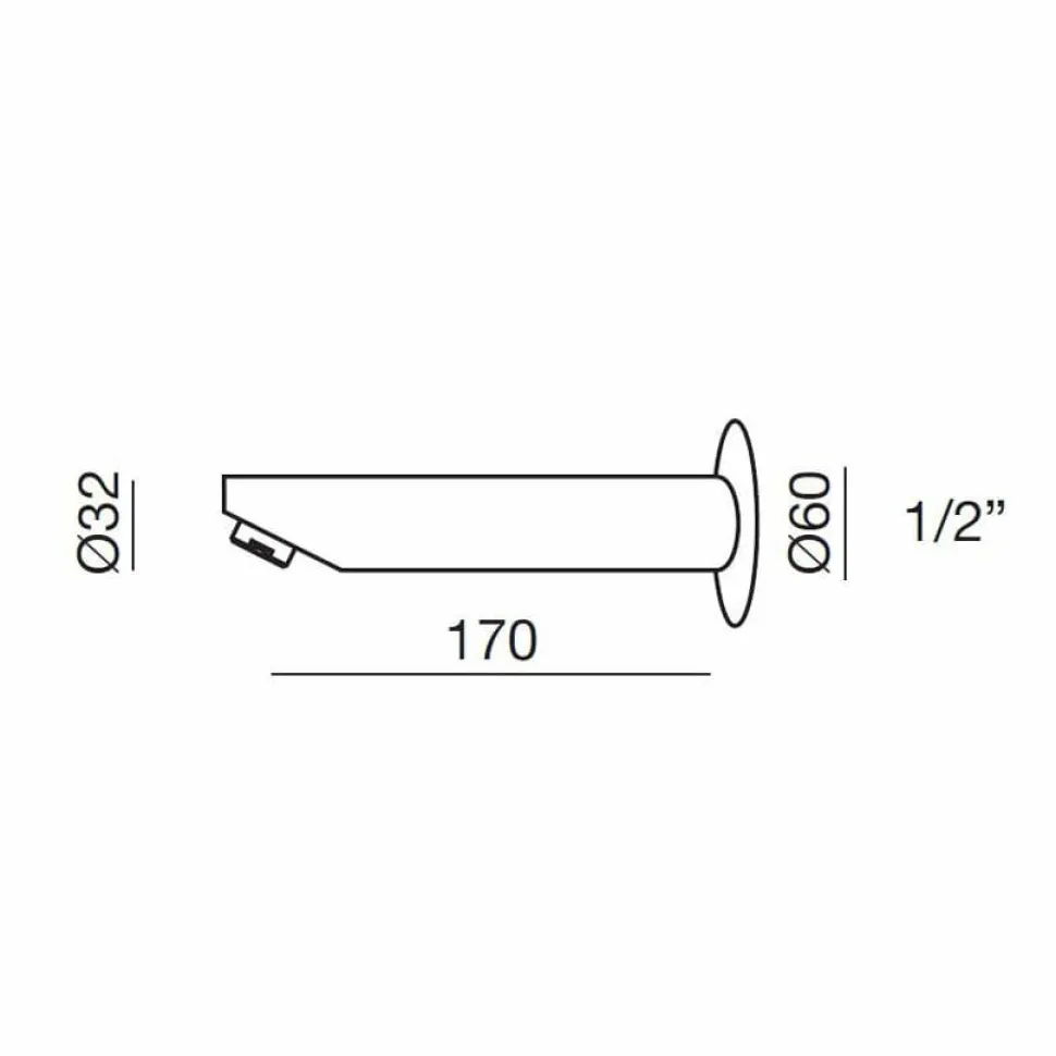 Caño Mural Minimalista Níquel – 69271 – Galindo – LuxCover