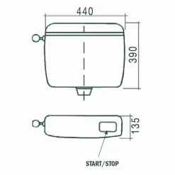 Cisterna Con Pulsador A Distancia – PrestoEquip – 87140