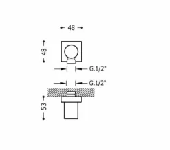 Codo Toma Pared Para Flexo – 06118301-1 – Tres Grifería