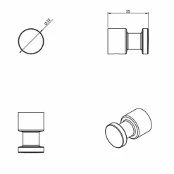 Colgador Borde – Architect – Cosmic – WJC205A0020001