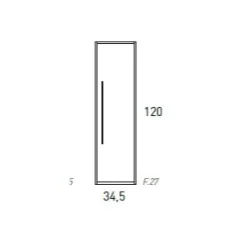 Columna Auxiliar 1 Puerta Reversible – Aqua – Visobath