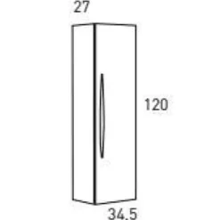 Columna Auxiliar De Baño Con 1 Puerta Reversible – Arco – Visobath