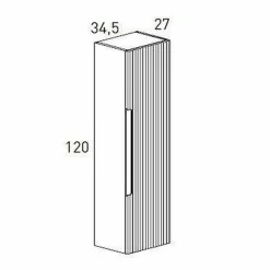 Columna Auxiliar De Baño Suspendida 1 Puerta – Kyoto – VisoBath
