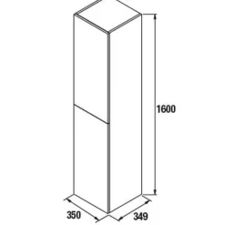 Columna Auxiliar Pilar 160 Cm 2 Puertas Uniiq- Salgar