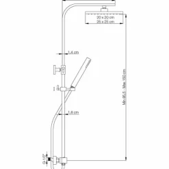 Columna De Baño-ducha Termostática – Wind Blu Rd – AQG – 20WBR20OLB02