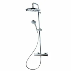 Columna De Ducha Mezcladora Theo Rociador 250 Mm Y Flexo Pvc – 86450301 – Galindo