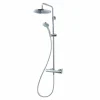 Columna De Ducha Mezcladora 200mm Abs, Flexo Pvc Y Maneral Pysa 5 Funciones Cromo – Nine – Galindo – 46250100