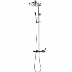 Columna De Ducha Mezcladora Cónico Rociador 250 Mm Inox Y Flexo Pvc – 71750301 – Galindo