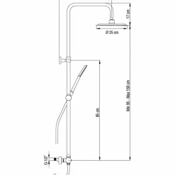 Columna De Ducha Monomando En Acabado Negro – Nite – AQG