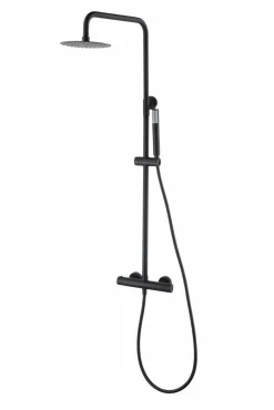 Columna De Ducha Termostatica Negro Mate Con Rociador De 20 Cm De Diametro – BTM039/NG – Monza – Imex